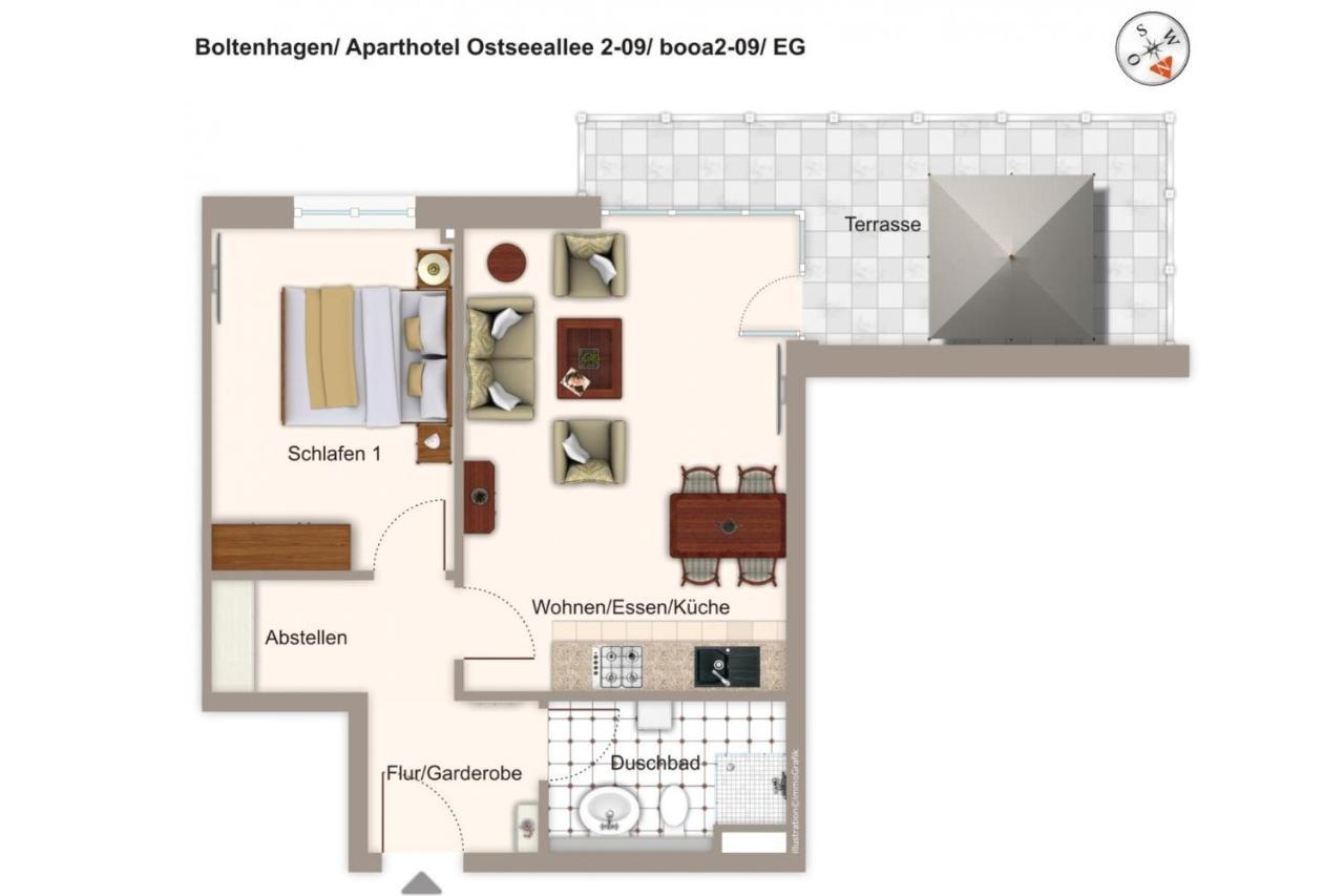 Aparthotel Ostseeallee Aparthotel Ostseeallee 2-09 Boltenhagen  Eksteriør billede